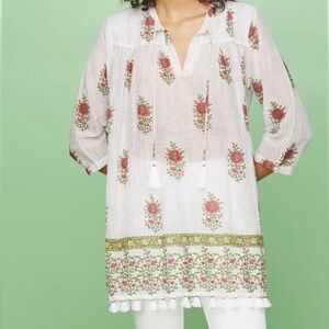 Roller Rabbit Valley Floral Serafina Cotton Tunic | L
